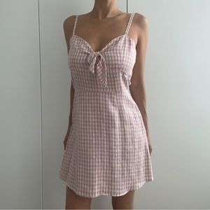 Reformation pink gingham dress size 2P